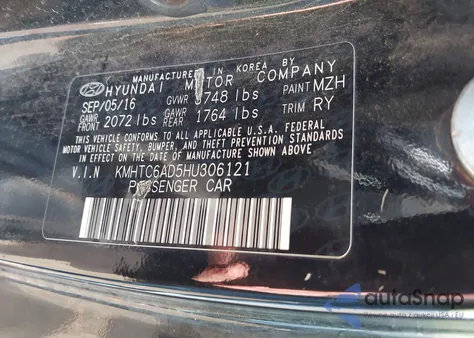 2017 Hyundai Veloster z USA, uszkodzony, nr VIN KMHTC6AD5HU3O6121